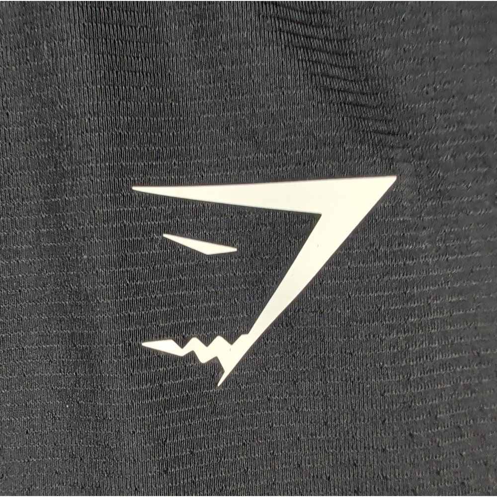 Gymshark Mesh Black Long Sleeve Crew Neck Stretch Athletic Shirt Sz S Training - Picture 4 of 8